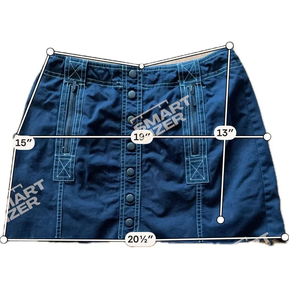 INC Stretch Button Up Raw Edge Skirt Altered* Retail $79 Women’s Size 6P